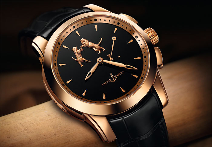 Ulysse Nardin Hourstriker Tiger : Jaquemarts et sonnerie