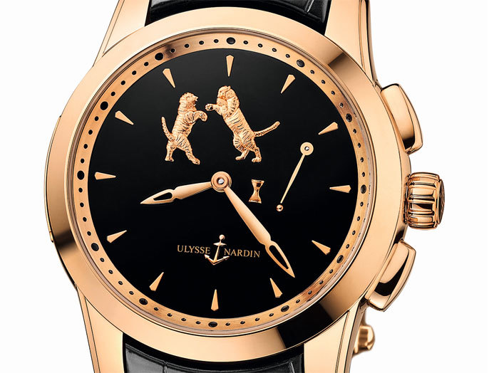 Ulysse Nardin Hourstriker Tiger : Jaquemarts et sonnerie