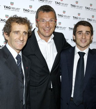 Jean-Christope Babin entouré des Prost père et fils Jean-Christope Babin entouré des Prost père et fils