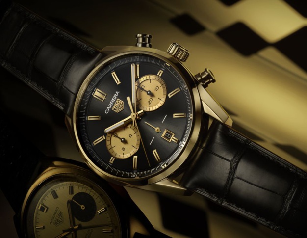 Carrera TAG Heuer : somptueuse version en noir et or Carrera TAG Heuer : somptueuse version en noir et or