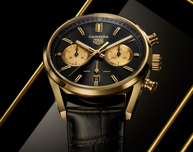 Carrera TAG Heuer : somptueuse version en noir et or Carrera TAG Heuer : somptueuse version en noir et or