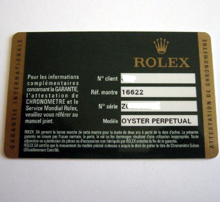 nouvelle garantie Rolex nouvelle garantie Rolex
