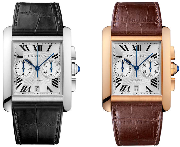 Cartier Tank MC Chronographe, acier et or rose