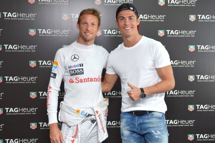 Jenson Button et Cristiano Ronaldo