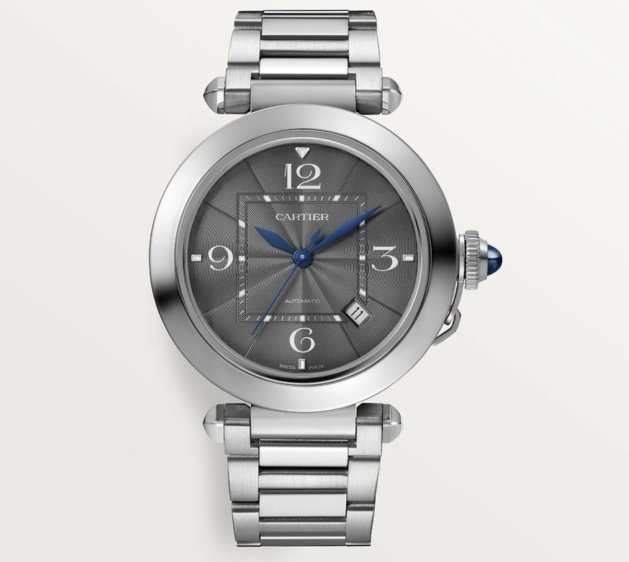 Cartier : une très belle version de la Pasha 41 mm avec cadran anthracite et aiguilles en acier bleui Cartier : une très belle version de la Pasha 41 mm avec cadran anthracite et aiguilles en acier bleui