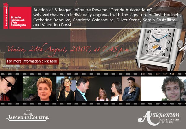 Des montres Reverso vendues au profit des films anciens Des montres Reverso vendues au profit des films anciens