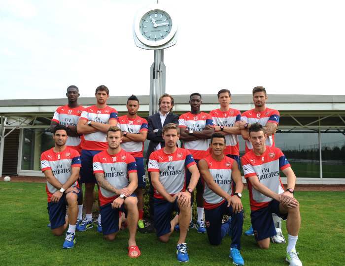 Arsenal : les joueurs reçoivent leur montre Jeanrichard