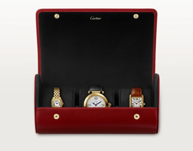 Le "travel case" Diabolo pour trois montres de chez Cartier