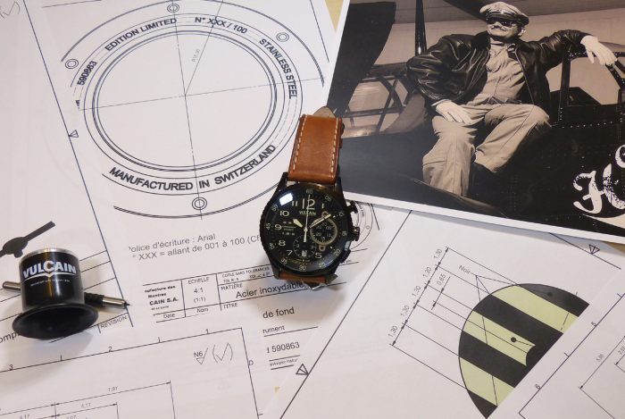 Vulcain : campagne vintage pour l'Aviator Instrument Chronograph