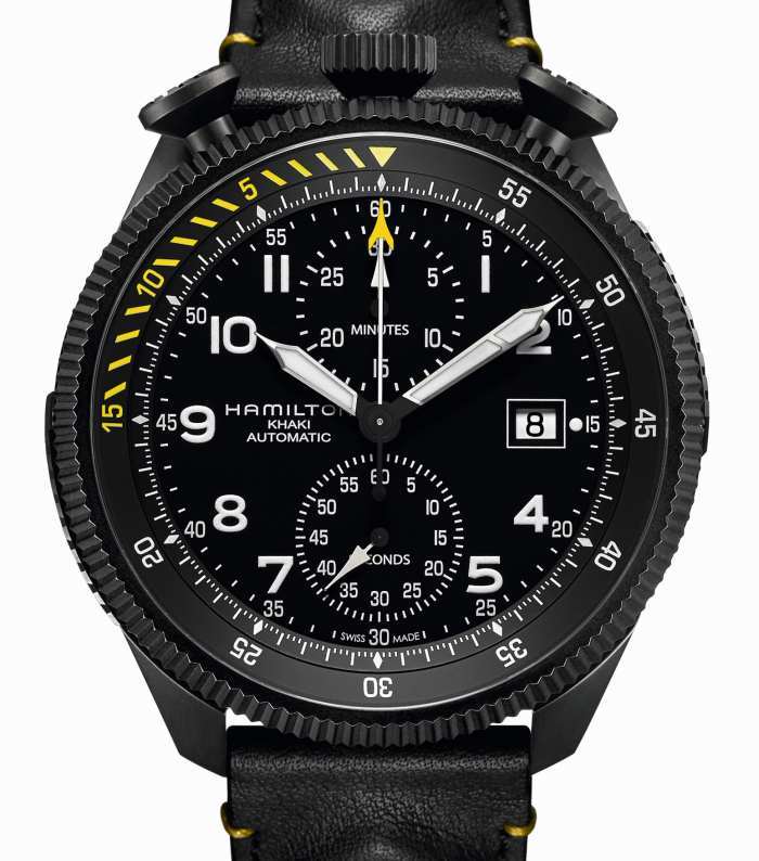 Hamilton Khaki Takeoff Auto Chrono : montre modulable en partenariat avec Air Zermatt