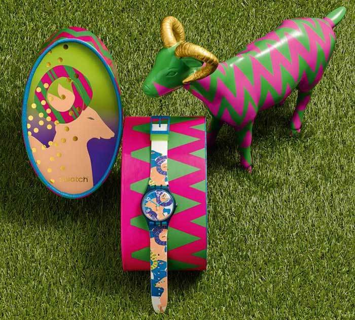 Swatch : le modèle "année de la chèvre" pour le nouvel an chinois Swatch : le modèle "année de la chèvre" pour le nouvel an chinois