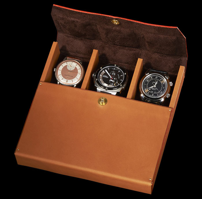 Coffret de rangement de trois montres Maison Ephtée