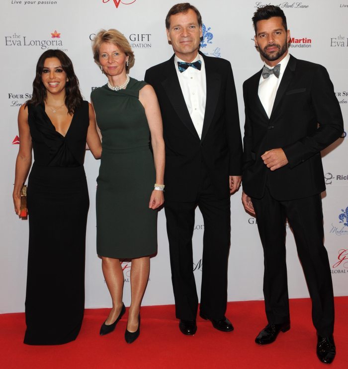 Eva Longoria, Aletta et Peter Stas et Ricky Martin