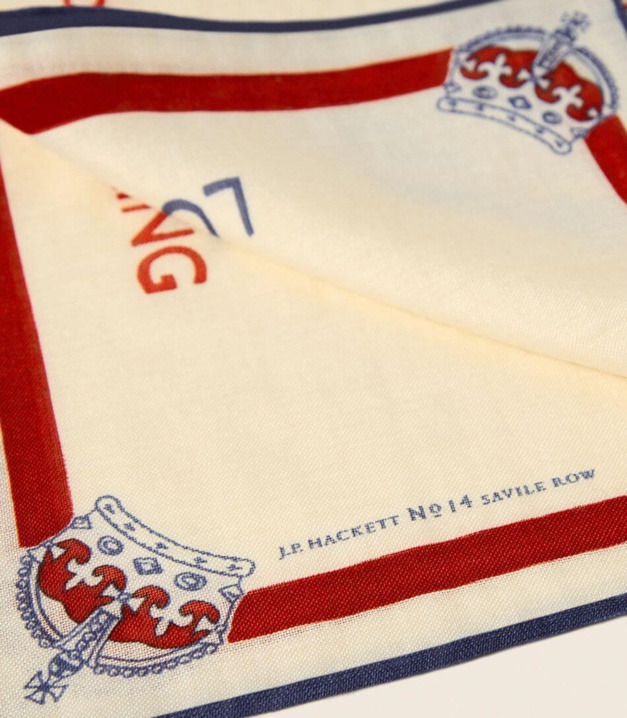 Hackett Coronation pocket square