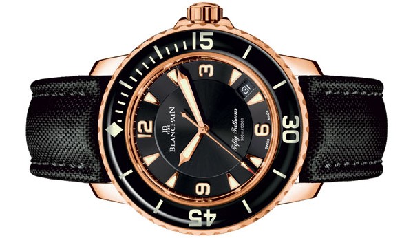 Fifty Fathoms de Blancpain (or rouge)