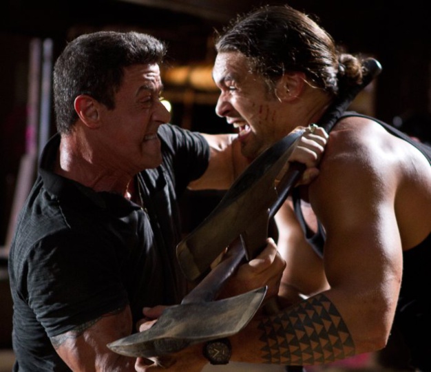 Du plomb dans la tête, Sylvester Stallon et Jason Momoa, DR