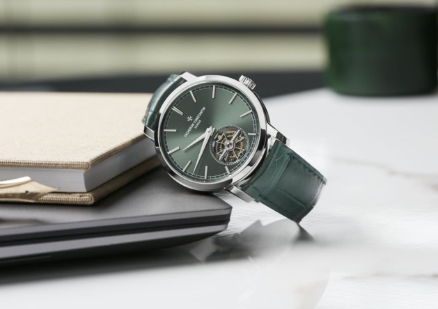 Vacheron Constantin Traditionnelle tourbillon platine : 41 mm, extra-plat et cadran vert Vacheron Constantin Traditionnelle tourbillon platine : 41 mm, extra-plat et cadran vert