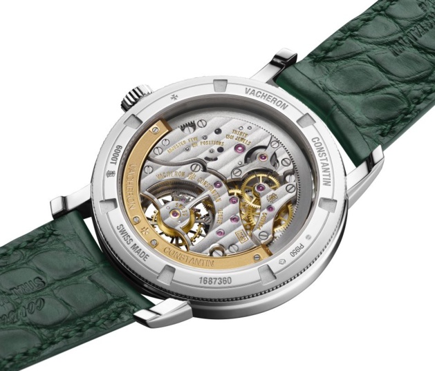 Vacheron Constantin Traditionnelle tourbillon platine : 41 mm, extra-plat et cadran vert Vacheron Constantin Traditionnelle tourbillon platine : 41 mm, extra-plat et cadran vert