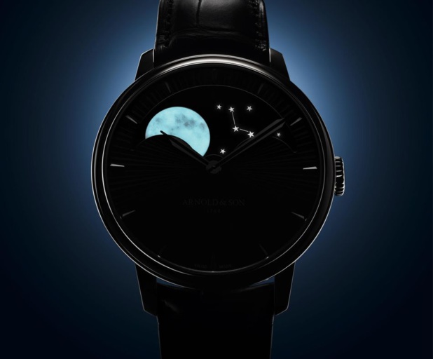 Arnold & Son Perpetual Moon 41,5 Platinum "Celestial blue" : Lune bleue