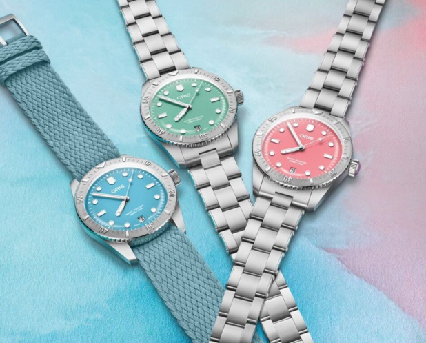 Oris Divers Sixty-Five "Cotton Candy" acier Oris Divers Sixty-Five "Cotton Candy" acier