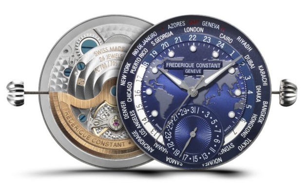 Frédérique Constant Classics Manufacture Worldtimer Navy Blue Frédérique Constant Classics Manufacture Worldtimer Navy Blue