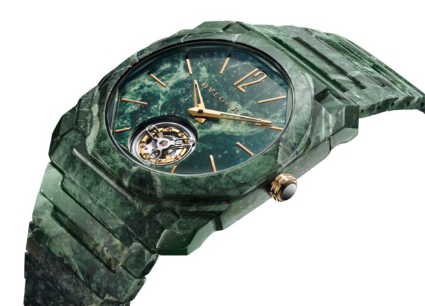 Bvlgari Octo Finissimo Tourbillon : spectaculaire pièce unique en marbre pour Only Watch Bvlgari Octo Finissimo Tourbillon : spectaculaire pièce unique en marbre pour Only Watch
