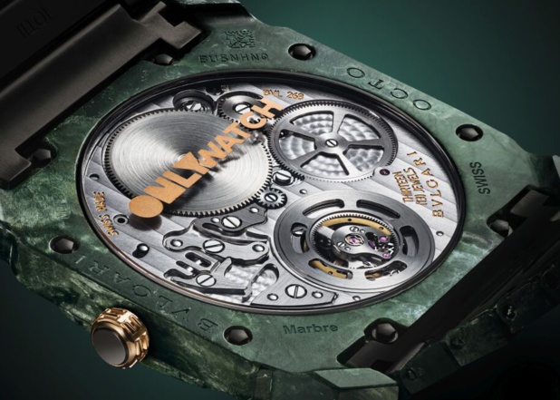 Bvlgari Octo Finissimo Tourbillon : spectaculaire pièce unique en marbre pour Only Watch Bvlgari Octo Finissimo Tourbillon : spectaculaire pièce unique en marbre pour Only Watch