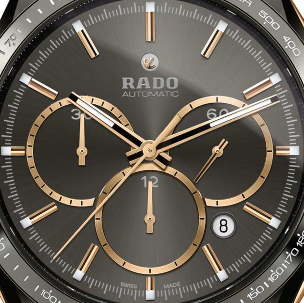 Rado HyperChrome Automatic Chronograph Tachymeter : lunette céramique et Superluminova