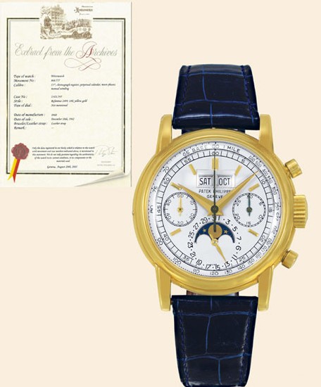 Patek Philippe Third series with tachometer dial Cliché Antiquorum