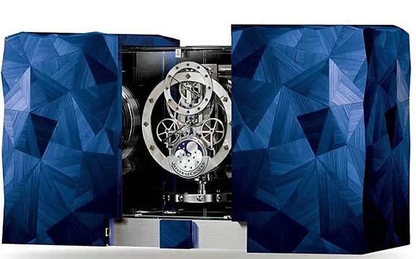 Jaeger-LeCoultre Atmos Marqueterie Paille : céleste bleu