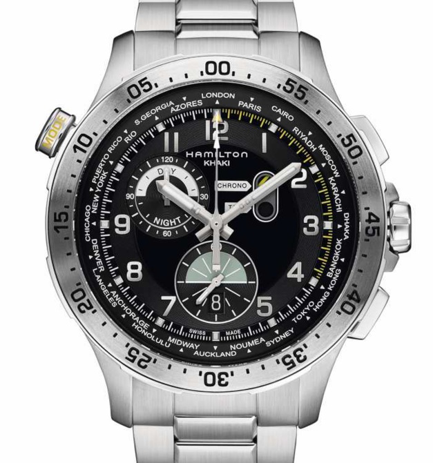 ​Hamilton Chrono Worldtimer : chrono et heure universelle