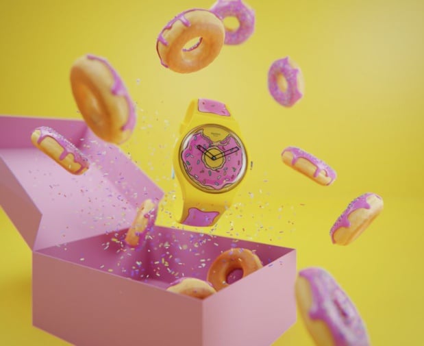 Swatch The Simpsons SecondsofSweetness Swatch The Simpsons SecondsofSweetness