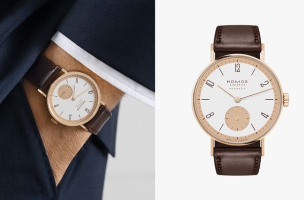 Nomos Tangente Neomatic en or rose : 35 mm et 175 exemplaires Nomos Tangente Neomatic en or rose : 35 mm et 175 exemplaires