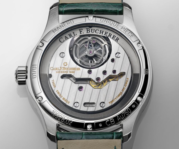 Carl F. Bucherer Manero Tourbillon Double Peripheral Green Paradise : pièce unique pour la DWW Carl F. Bucherer Manero Tourbillon Double Peripheral Green Paradise : pièce unique pour la DWW