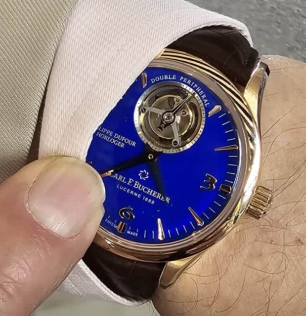 Carl F. Bucherer a réalisé une pièce unique pour Philippe Dufour, cadeau de sa femme pour ses 75 ans Carl F. Bucherer a réalisé une pièce unique pour Philippe Dufour, cadeau de sa femme pour ses 75 ans