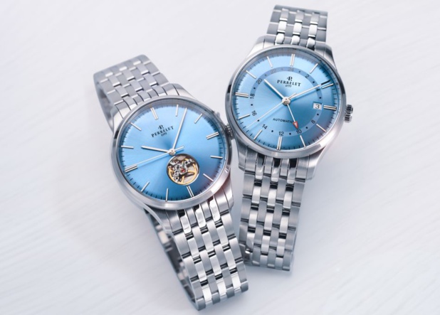 Perrelet : du bleu glacier pour sa collection de montre de ville Weekend