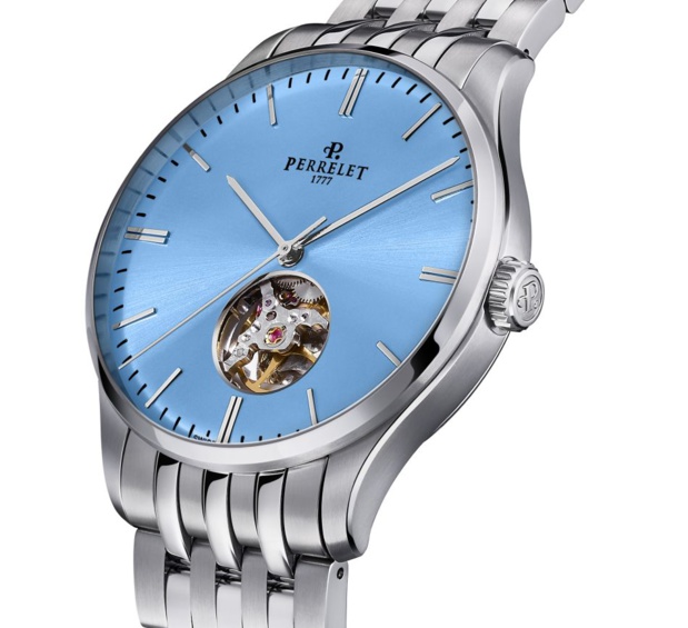 Perrelet : du bleu glacier pour sa collection de montre de ville Weekend