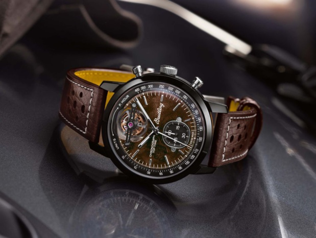 Breitling Top Time Classic Cars Toubillon : une très belle version avec cadran en loupe de noyer