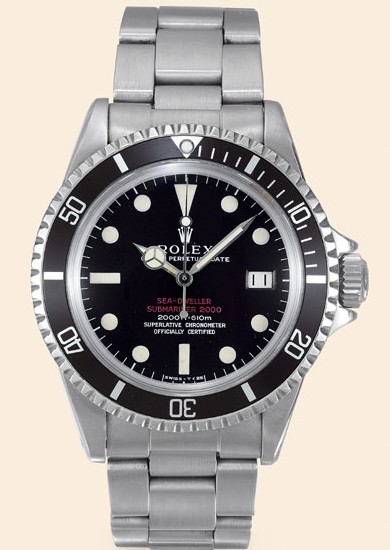 Rolex Double-Red Sea-Dweller Submariner de 1967 (photo Antiquorum) Rolex Double-Red Sea-Dweller Submariner de 1967 (photo Antiquorum)