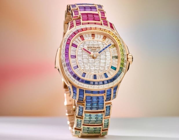 Patek Philippe : une Aquanaut répétition minutes Luce "Rainbow" Haute Joaillerie Patek Philippe : une Aquanaut répétition minutes Luce "Rainbow" Haute Joaillerie