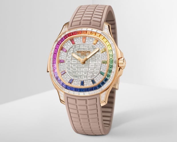 Patek Philippe : une Aquanaut répétition minutes Luce "Rainbow" Haute Joaillerie Patek Philippe : une Aquanaut répétition minutes Luce "Rainbow" Haute Joaillerie