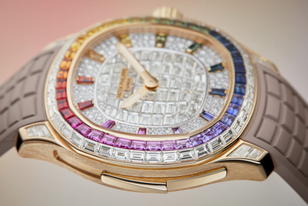 Patek Philippe : une Aquanaut répétition minutes Luce "Rainbow" Haute Joaillerie Patek Philippe : une Aquanaut répétition minutes Luce "Rainbow" Haute Joaillerie