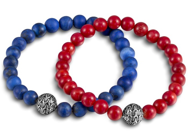 John Hardy : bracelets en lapis lazuli et en corail rouge pour l'été 2015