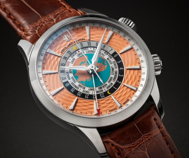 Edouard Koehn World Heritage : un splendide cadran saumon guilloché en édition limitée Mecca Edouard Koehn World Heritage : un splendide cadran saumon guilloché en édition limitée Mecca