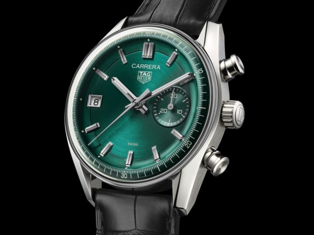 Chronographe TAG Heuer Carrera Dato : esprit vintage et cadran vert Chronographe TAG Heuer Carrera Dato : esprit vintage et cadran vert