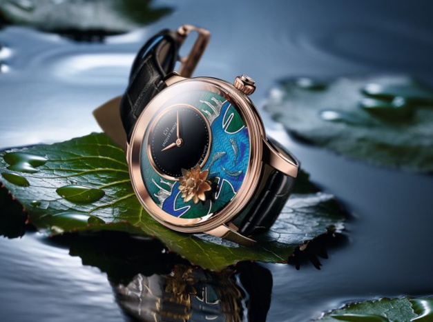 Jaquet Droz Petite Heure Minute Relief Carpes Koï Jaquet Droz Petite Heure Minute Relief Carpes Koï