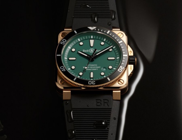 Bell & Ross BR 03 Diver Black & Green Bronze : vert-bronze Bell & Ross BR 03 Diver Black & Green Bronze : vert-bronze