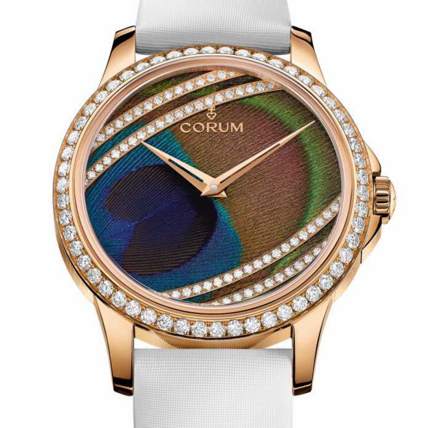 Corum Feather Watch : paon et geai bleu