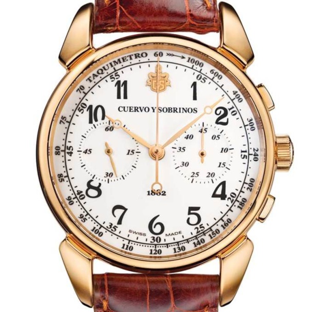 Cuervo y Sobrinos Historiador Chronografo Landeron Limited Edition : 50 ex !