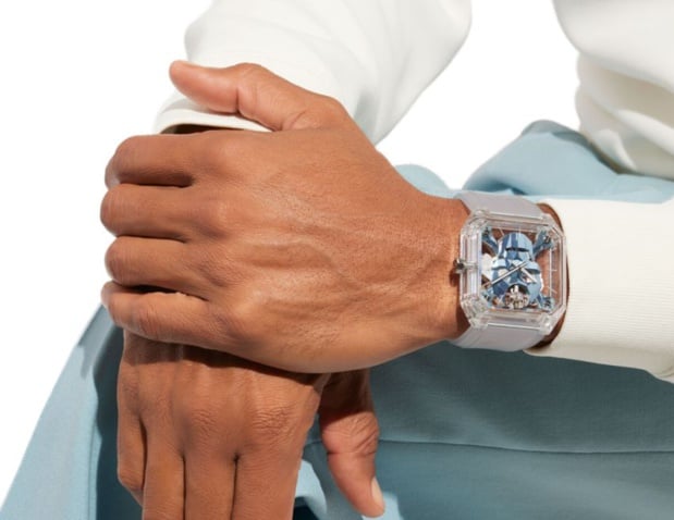 Bell & Ross BR 01 Cyber Skull Sapphire Ice Blue Bell & Ross BR 01 Cyber Skull Sapphire Ice Blue